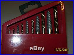 10pc. SCREW EXTRACTOR / EASY OUT & LEFT HAND COBALT DRILL BIT SET NEIKO TOOLS USA