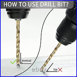 115Pcs Cobalt Drill Bits Set 135 Degree Tip Twist Jobber Length Metal Plastic Wo