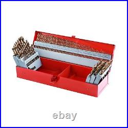 115Pcs Cobalt Drill Bits Set, M35 HSS 135° Tip, Twist Jobber Length Drill B