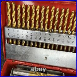 115 PC Industrial Cobalt Numbered Drill Bit Set With Indexed Steel Case