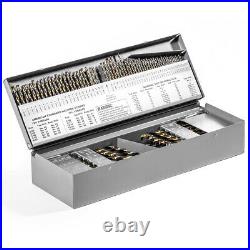 115 PC Piece Metal Fractional Drill Index Chart BIT Set Kit For Steel With Case