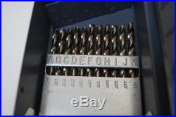 115 Pc, Cobalt Drill Bit Set, Letter, Number Made In USA