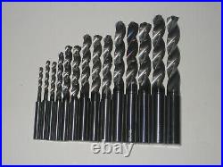 17-Piece SGS Titanium Diboride 3FL Notched Point Drill Set TiB2