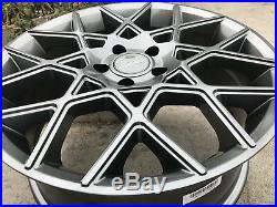 18 Inch Custom Mag Alloy Wheels Rims Dark Gray Graphite 5x110 5 Lug Set Of 4