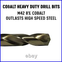 1/16 1/2 Cobalt Jobber Drill Bit Set, Shatter Proof Case, 29 Pieces 1/64 I