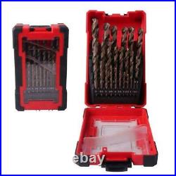 25X Cobalt Drill Bit Set HSS-CO Bits for Hardened Metal and Stainless Steel Home
