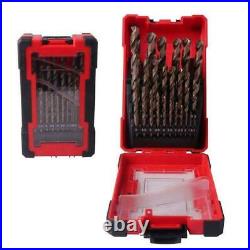 25pcs Cobalt Drill Bit Set HSS-CO Bits for Hardened Metal and Stainless Steel