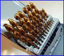 28 Pcs. YG-1 5/64-1/2x64th 5% Cobalt Gold-P Parabolic Jobber Drill Set