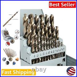 29Pcs M35 Cobalt Drill Bit Set High Speed Steel Twist Jobber Length Metal