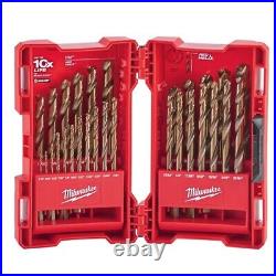 29-PC COBALT RED HELIX DRILL BIT SET MLW48-89-2332 Brand New