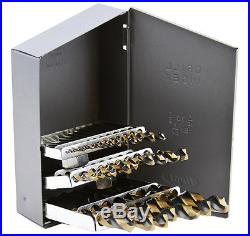 29 Pc Piece Cobalt Drill Bit Index Set For Steel Metal Drilling In USA Case Box