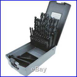 29 Pc Cobalt Drill Bit Set 1/16 to 1/2 by 64th Heavy Duty Jobber USA MCT 18166