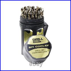 29 Piece M35 Cobalt Drill Bit Set in round Case (1/16 1/2 X 64Ths)