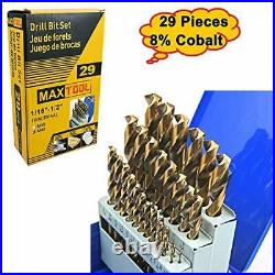 29 Pieces Drill Set 29PCs/29-Piece Twist Drill Bit Set 8% Cobalt HSS M42