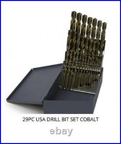 29 pc Cobalt Drill Bit Set USA