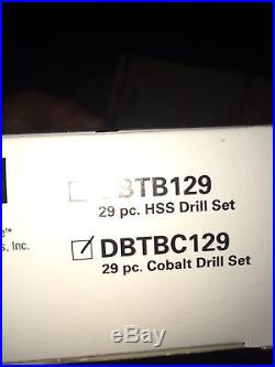 29pc Snap On DBTBC129 Cobalt ThunderBit Set 135split Point Drill Bit Set