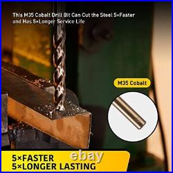 29pcs Cobalt Drill Bits Set, M35 Drill Bits for Cutting Hard Metal Hardened