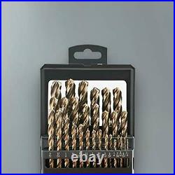 29pcs Hss Cobalt Drill Bits Set 1/16 To 1/2 With Three Flute For Hard Metal