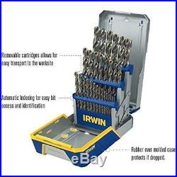 29pcs Pro Case Jobber Drill Bits Cobalt M-35 Metal Index Set Power Tools