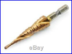 3-14mm Cobalt HSS Spiral Unibit Step Cone Drill Bit Bore Hole Cut Set Electrical
