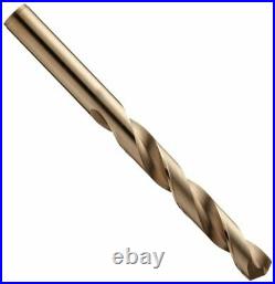 550 Series Cobalt Steel Jobber Length Drill Bit Set with Metal Case, Gold Oxide