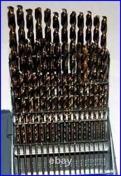 60 Pc Drill America No. 1 to 60 M42-8% Cobalt Jobber Drill Set withHuot Index