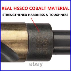 8PCS Fractional Cobalt Silver and Deming Drill Bits Set HSSCO M35 S&D Twist Dril