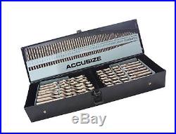 AccusizeTools M35 HSS+5% Cobalt Premium 115 Pcs Drill Set, Industrial grade