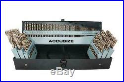 Accusize Tools M35 Hss+5% Cobalt Premium 115 Pcs Drill Bit Set, Industrial Gra