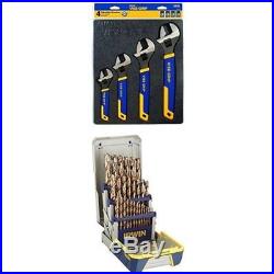 Adjustable Wrenches IRWIN VISE-GRIP Set And Cobalt Metal Index Drill Bit NEW SET