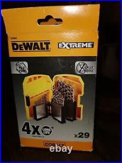 Bn Dewalt Extreme 29 Piece Industrial Cobalt Drill Bit Set Rrp £105.99 Dt4957-qz