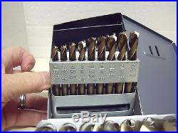 Brubaker Tool USA 29 Pc Cobalt M42 Drill Bit Metal Index Box Set