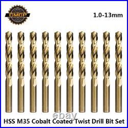 CMCP 1.0-13mm Cobalt Coated Twist Drill Bit Set HSS M35 Drill Bit For Wood/M to