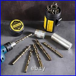 CaRoller Drill Bit Set 29-Piece Cobalt Steel Metal Drill Bits Durable Round S