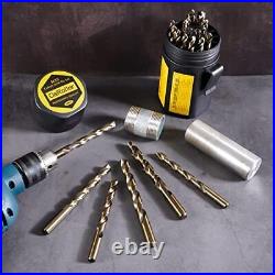 CaRoller Drill Bit Set 29-Piece M35 Cobalt Steel Metal Drill Bits Durable Rou