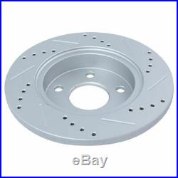 Ceramic Brake Pads & Performance Drilled Slotted Rotor Kit Front Rear