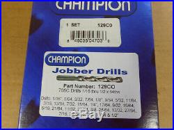 Champion Cutting Tool M42 Cobalt Gold Oxide Drill Set, 29 Pc, Made in USA