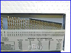 Chicago-Latrobe 115 Piece Cobalt Jobber Length Drill Bit Set 1/16 to 1/2 46650