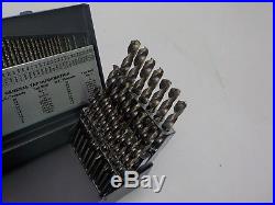 Cle-Line C21129 135 Degree Cobalt Jobber Length Drill Set in Metal Case, 110 Pc