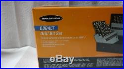 Cobalt 115 Piece Premium Drill Bit Set Aggressive 135 Degree Tips Case
