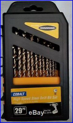 Cobalt 61885 High Speed Steel Drill Bit Set 29PC. NEW Fee shipping