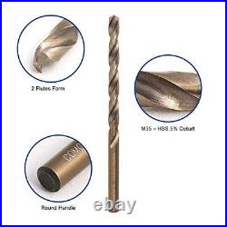 Cobalt Drill Bit Set115pcs M35 High Speed Steel Twist Jobber Length For Hardened