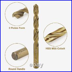 Cobalt Drill Bit Set 115Pcs M35 High Speed Steel Bits for Hardened
