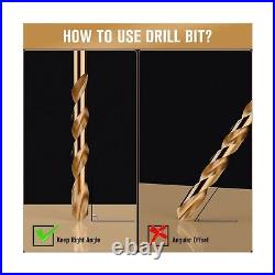 Cobalt Drill Bit Set, 115Pcs M35 High Speed Steel Bits for Hardened Metals, S