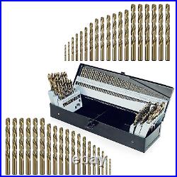 Cobalt Drill Bit Set, 115Pcs M35 High Speed Steel Drill Bits, Twist Jobber Metal