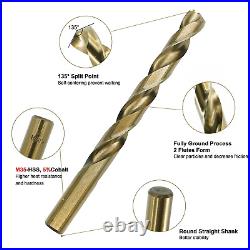 Cobalt Drill Bit Set, 115Pcs M35 High Speed Steel Drill Bits for Hardened Metal