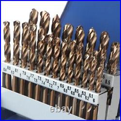 Cobalt Drill Bit Set for Hard Metal Stainless Steel, 41pcs 6MM-10MM