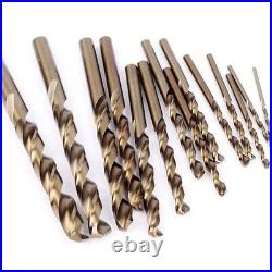 Cobalt Drill Bit Set for Hard Metal Stainless Steel, 41pcs 6MM-10MM