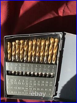 Cobalt Number Size 1-60 TiN Coated Drill Bit Set withindex