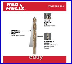 Cobalt Red Helix Drill Bit Set for Drill Drivers (29-Piece) 6NGE2EJ